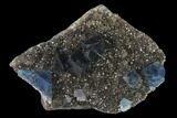 Blue Cubic Fluorite on Smoky Quartz - China #142612-1